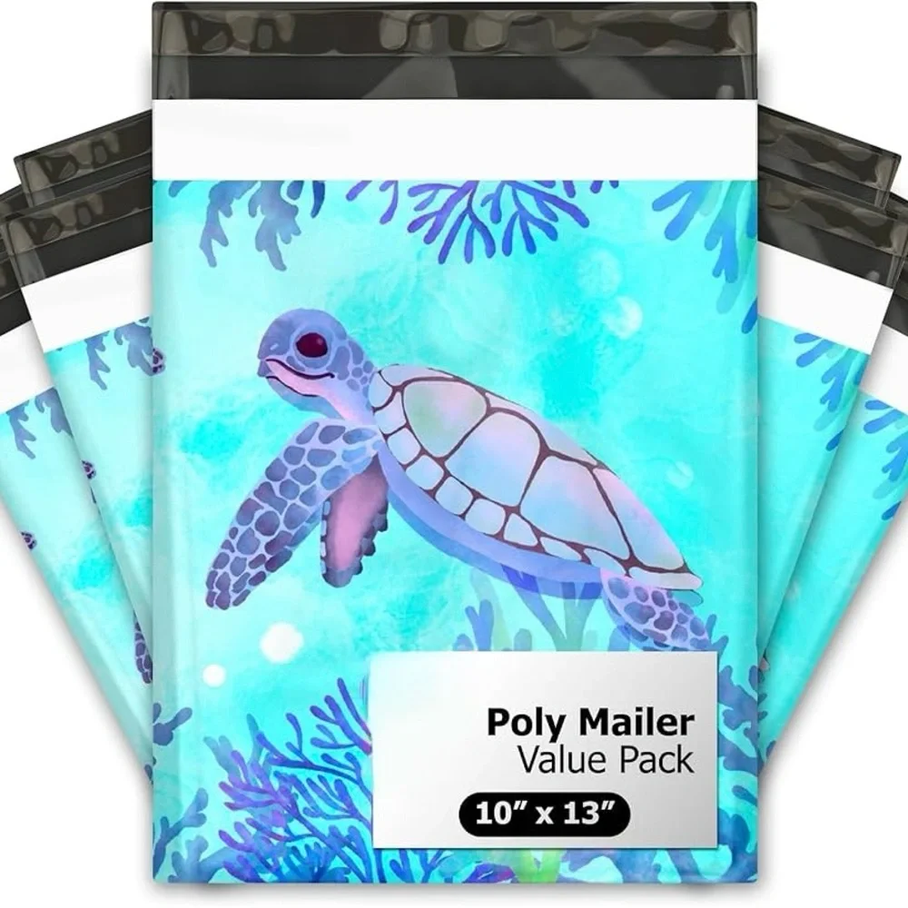 20 Poly Mailer Value Pack - Sea Turtle Pattern (10